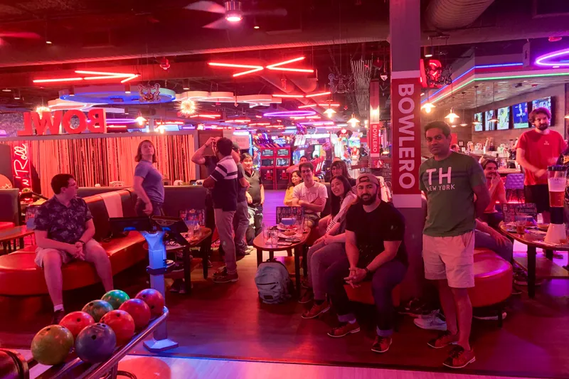 EAI Technologies team at a company bowling outing