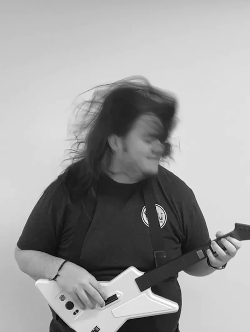 Guitar Hero in the office